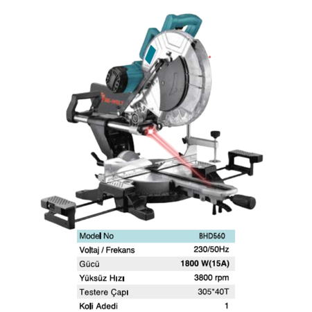 BHD 00560 TABLALI GÖNYE KESME MAKİNESİ 12"